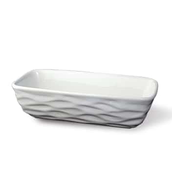 Martini Spa - Il Coccio - Umidificatore in Ceramica, Forma di vaschetta Rigata, Colore Bianco, 20x5,5x8,5 cm, 420g, 1 unità