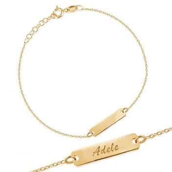 Sakrami Bracciale in Oro Bambino o Bambina Kids Collection + Gioiello con scatola Personalizzata + Idea Regalo per Bambina e Ragazzina per Nascita, Battesimo e Comunione Occasioni Speciali