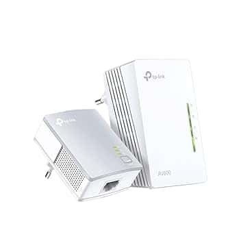 TP-Link TL-WPA4220 KIT Powerline Kit AV600Mbps e Wi-Fi 300Mbps, Homeplug AV2, Porte Ethernet, Plug & Play, Compatibile con Router, Tecnologia Powerline Avanzata, Facile Gestione