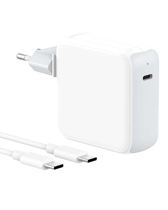 IFEART 70W Caricatore USB C Compatibile con MacBook Air MacBook Pro 13 14 15 16 pollici 2024 2023 2022 2021 2020, M1 M2 M3 Mac Laptop, iPad, Caricabatterie Rapido, Cavo USB C a C 2M, LED