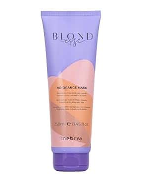 Inebrya | Blondesse - No Orange Maschera tonalizzante per capelli castano chiari, colorati o schiariti, neutralizza i riflessi arancio-rame indesiderati - 250 ML