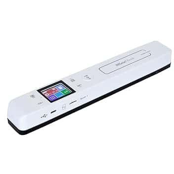 IRIScan Book scanner portatile Batteria senza fili – v7: Scanner documenti a4, editor PDF gratuito, scanner a4 a Word, PDF, XLS, scheda SD, scansione tramite USB, Win Mac