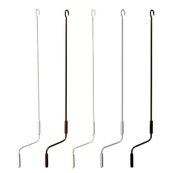 TENDAGGIMANIA Asta di Manovra per Tende da Sole Avvolgibile Universale - Lunghezza da 120 CM a 250 CM-Manovella per Tende da Sole in Ferro Laccato - Adatta per Tende con Movimento ad argano