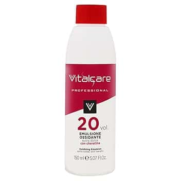 Vitalcare | Emulsione Ossidante 20 Volumi, Ossidante per Capelli Extra Dolce con Cheratina, Ravvivante Colore, Compatibile con Creme Coloranti, 150 ml Compact by Design (certificazione sviluppata da Amazon)