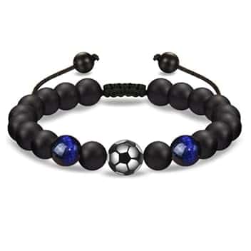 SHUOHONG Bracciale Ragazzo Calcio, Regalo Ragazzo Gadget Calcio, Braccialetti Bambini Ispiratori, Idee Regalo Ragazzo, per Amanti del Calcio Regali di Compleanno per Famiglie Amici Coppia