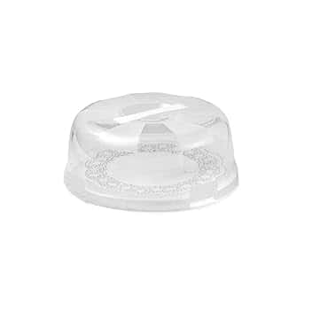 Snips - Porta Torta con Coperchio Délice, 4 Chiusure, Piatto Porta Torte, Crostata, Dolci con Campana e Manico Ergonomico, Altezza 9x28 Diametro Bianco Made in Italy