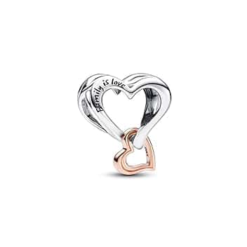PANDORA Moments - Charm bicolori in argento sterling e placcati in oro rosa 14k
