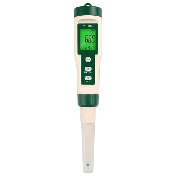Misuratore Professionale PH per Alimenti con Sensore Ad Alta Precisione Tester Acidità Temperatura per Produzione Formaggio, Carne, Inscatolamento, Impasto, Terreno