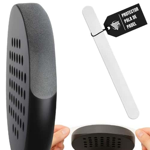 Protezione per racchetta da padel trasparente + adesivo da padel - Protezione per pala padel trasparente con finitura ruvida per una maggiore protezione 35 x 370 mm
