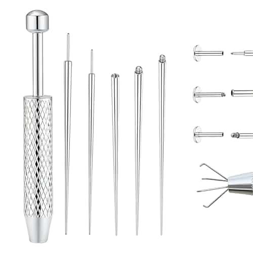 AstraGlam Set di Pinze per Piercing da, Strumento di Apertura per Sfere di Piercing, Accessori per Piercing a Orecchio e Naso