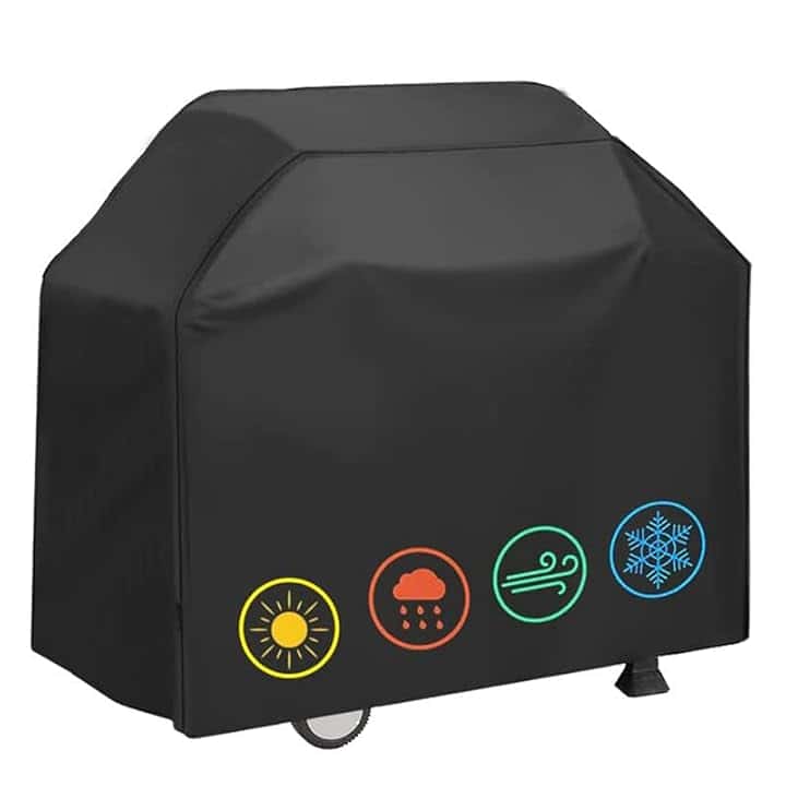 Copertura barbecue resistente alle intemperie 210D Oxford tessuto durevole impermeabile barbecue copertura, copertura barbecue resistente allo strappo, resistente ai raggi UV (145x61x117cm)