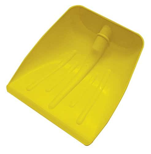 BADILE PALA PER NEVE E GRANAGLIE PVC GIALLA S/MANICO MAURER