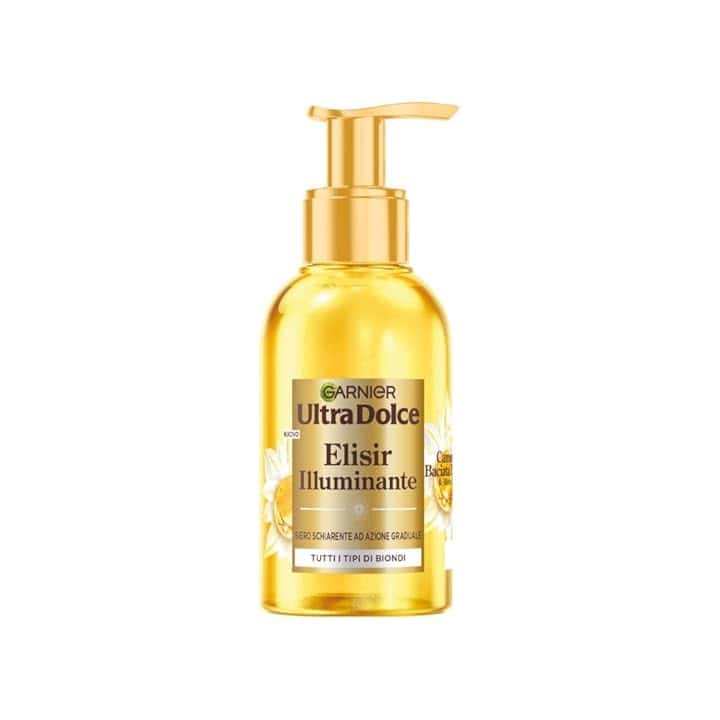 Garnier Siero Schiarente Illuminante, Per Capelli Biondi, Capelli più Biondi in Soli 3 Usi, Lucentezza Immediata e Nutrimento Intenso, Con Camomilla e Miele di Fiori, Ultra Dolce, 120 ml