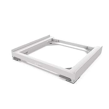 Meliconi Base Move Evo, Base Anti-Vibrazione con Ruote e Freni, Compatibile con Lavatrici e Asciugatrici 60 cm, Portata 250 Kg, Bianco