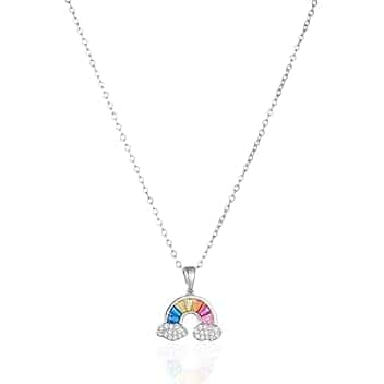 VJUYSW Collana Arcobaleno, Pendente in Zircone Tempestato di Arcobaleno, Collana Nuvola Arcobaleno per Bambini, per Regali Festa di Compleanno