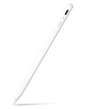 Metapen A8 Penna per Apple iPad 2018-2026 con Attrazione Magnetica,Sensibile all'Inclinazione,Rifiuto del Palmo,Stylus Pencil per ipad 7-11 A16,Pro M4/11/12.9/13,Air 3-5/M2/M3/M4,Mini 5/6-Bianco ClimeCo Certified