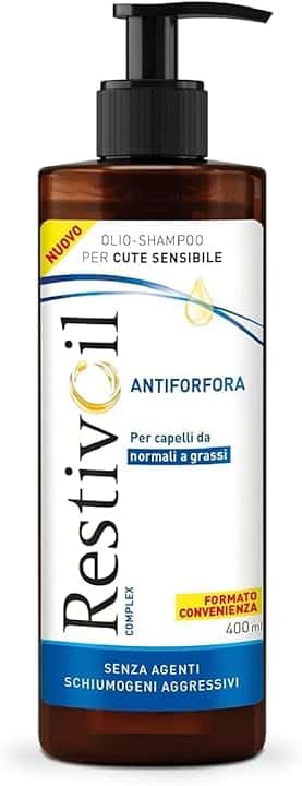 RestivOil Complex Shampoo Olio Antiforfora per Capelli da Normali a Grassi con Azione Antiseborroica e Anti Prurito, 400ml