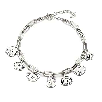 AYVRUOP Kpop Bracciale,Braccialetto B_T_S,Ragazza Bracciale,Anime Bambina Cartoon Merch Bracciale Donna Bracciale Bambina on Ciondoli Regalo di Compleanno