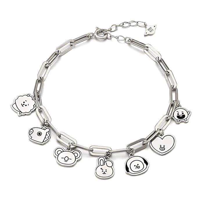 AYVRUOP Kpop Bracciale,Braccialetto B_T_S,Ragazza Bracciale,Anime Bambina Cartoon Merch Bracciale Donna Bracciale Bambina on Ciondoli Regalo di Compleanno