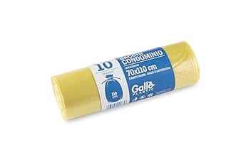 Sacchi Spazzatura, 110Litri, 70x110 cm Giallo Trasp.