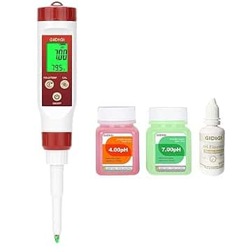 Misuratore di pH per alimenti, tester digitale di pH per alimenti GIDIGI, kit di test di pH per inscatolamento accurati con ATC, penna di test di pH per fermentazione professionale phmetro per carne ClimatePartner certified