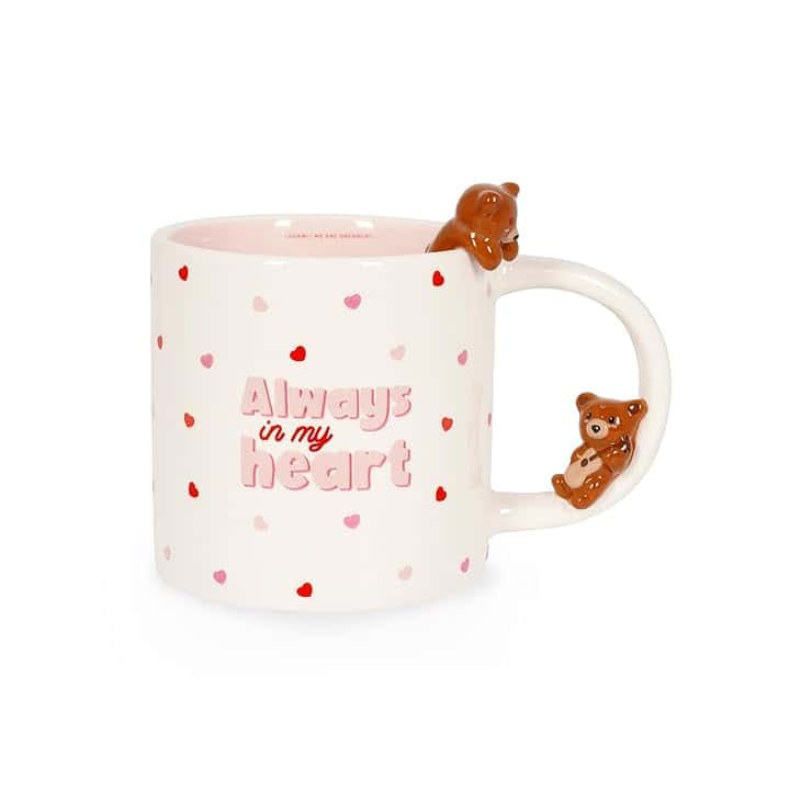 Legami - Tazza in Gres - Too Cute to Handle, Tema Teddy Bear, Utilizzabile in Lavastoviglie, Capacità 350 ml