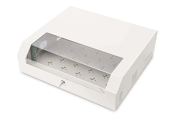 Digitus Armadio Di Rete 19 Pollici 3 U + 2 U - Montaggio Orizzontale A Parete - Compatto - Portata 30 Kg - Grigio