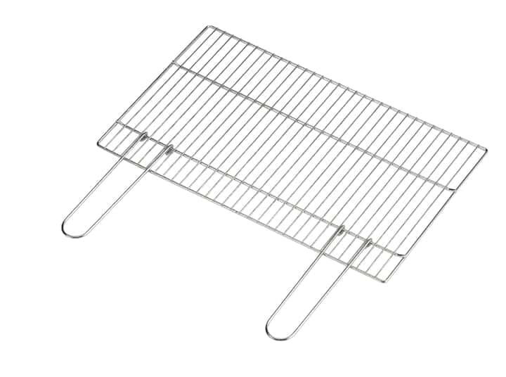 Griglia per Barbecue in Acciaio Cromato, 67x40 cm, Manici Richiudibili, Regolabile per Barbecue a Muratura e Portatili
