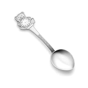 fish Raffinato Cucchiaio In Argento Sterling Con Opzione Di Incisione Per Regali Di Battesimo