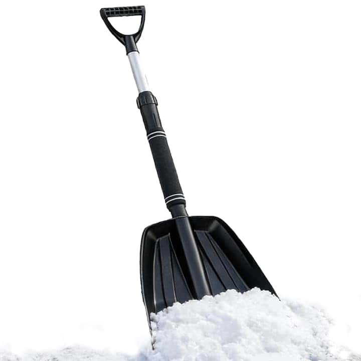 Pala da neve, pala invernale con manico telescopico, pala di sopravvivenza portatile, per il freddo, esterno, passerella da giardino