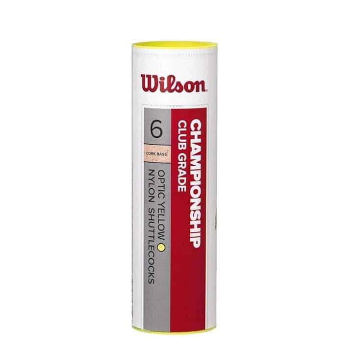 Wilson Championship Volani da Badminton, Confezione da 6, Plastica/Sughero Naturale
