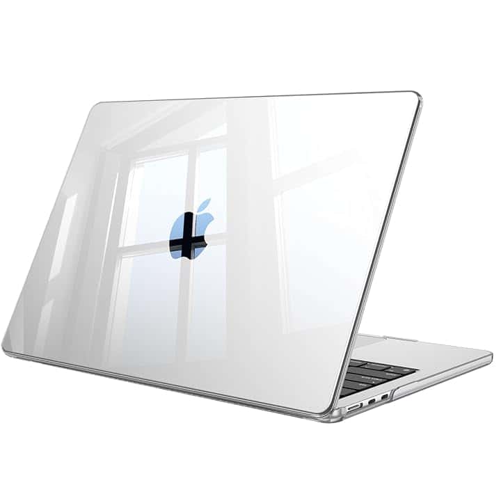 FINTIE Custodia Compatibile con MacBook Air 13.6 Pollici M5/M4/M3/M2 (2026/2025/2024/2022, A3449/A3240/A3113/A2681) - Cover Rigid Protettivo Guscio Rigido Case, Trasparente Cristallo ClimatePartner certified