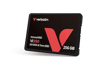 Verbatim SSD Vi550 S3 - SSD interno da 256GB - Solid State Drive - Interfaccia SATA III 2,5''- Unità SSD interna con tecnologia 3D NAND - SSD da 256GB ad alta prestazione- 560MB/s - nero