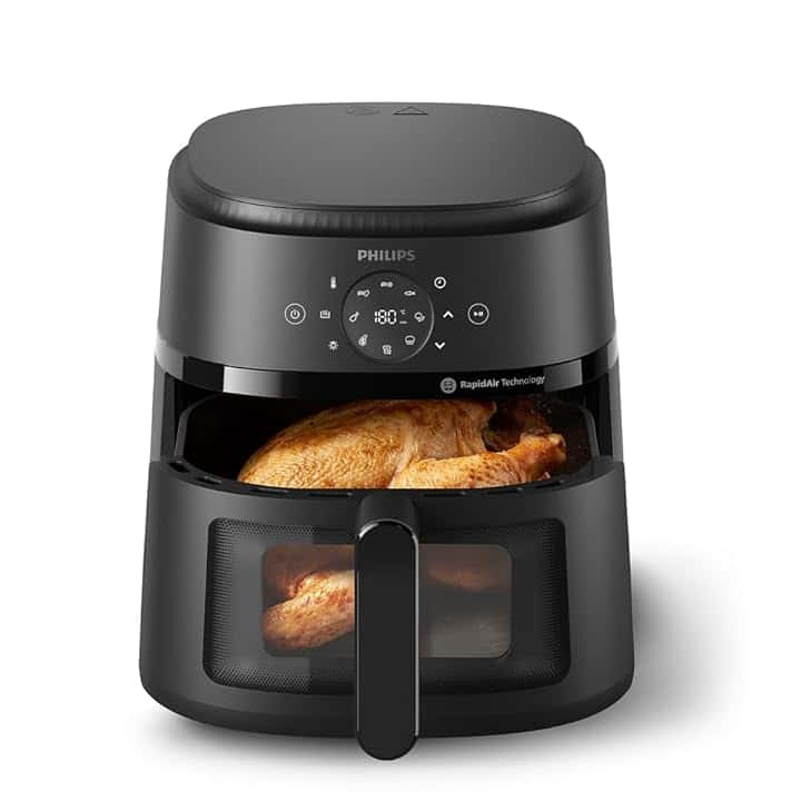 Philips Airfryer Serie 2000 – Friggitrice 6,2L Con Finestrella di cottura, RapidAir, 13 Modalità di Cottura, 90% di Grassi in Meno, Facile da Pulire, Touchscreen, Risparmio Energetico (NA230/00)