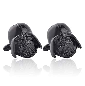 Reis of London Gemelli classici da collezione con Darth Vader3D, per Natale, compleanno, calza della Befana, idea regalo per bambini, uomini e donne, colore: nero