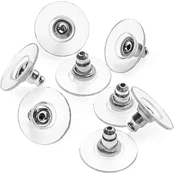 Ruby 60 Pezzi Chiusura Orecchini in Silicone Universale Clip Orecchini in Silicone Trasparente Tappo Orecchini Uomini e Donne