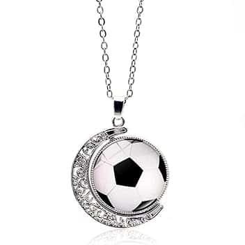 COYUN 1 Pcs Ollane per Bambini e Ragazzi, Collana Ragazzo Acciaio, Regali Ragazzo, Ciondolo Calcio Bambino, Collana da calcio Collana con Ciondolo da Calcie in Metallo Tifoso di Atleti