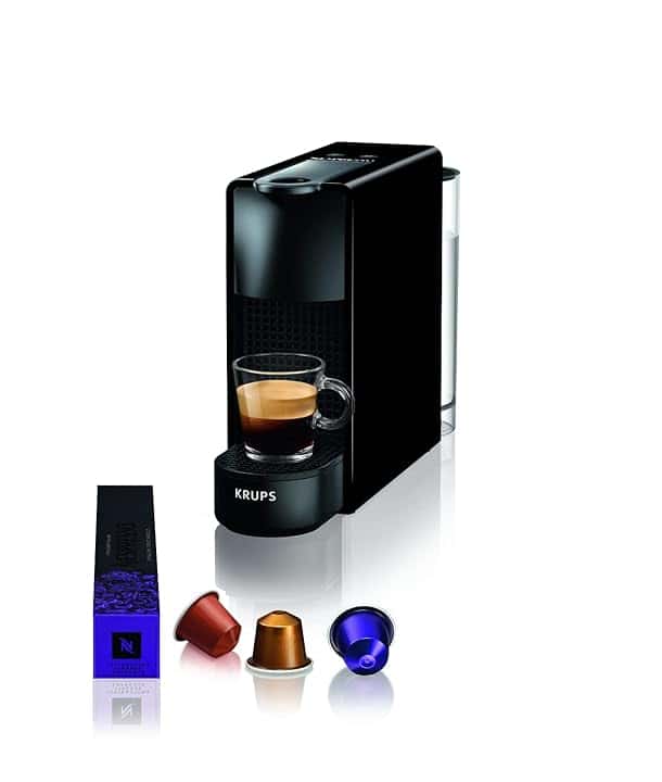 KRUPS Nespresso Essenza Mini XN1108, Macchina da caffè, Sistema Capsule Nespresso, Serbatoio acqua 0.6L, colore Nero