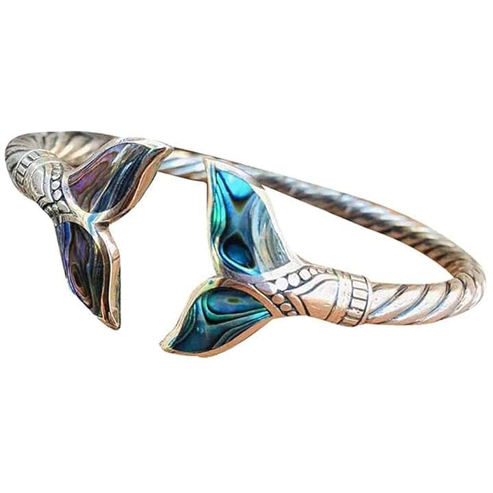 Fictory Braccialetto a forma di coda di sirena, design elegante, vestibilità regolabile, regalo perfetto per donne e ragazze, ideale per feste e uso quotidiano