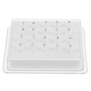 WRITWAA 20 Pezzi Piercing Naso Argento, Borchie Naso Metallo, Gioielli Per, Anelli Donna, Piercing Trasparente