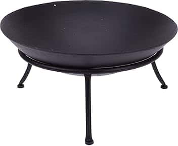 ENORME BRACIERE Cestino per il Fuoco braciere da Terrazzo Acciaio Nero NUOVO Elegante (47 cm)