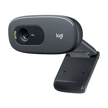 Logitech C270 Webcam HD, HD 720p/30fps, Videochiamate HD Widescreen, Correzione Automatica ‎Luminosità, Microfono Riduzione del Rumore, Skype, FaceTime, Hangouts, WebEx,PC/Mac/Tablet/Chromebook-Grigio Carbon Neutral Certified by SCS Global Services