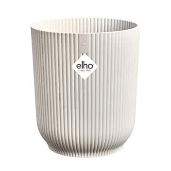 Elho Vibes Fold Orchid High 12,5cm - Vaso per Orchidee da Interno - Vasi per Fiori - 100% plastica riciclata - Bianco/Linen White