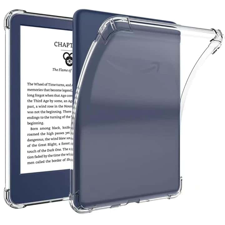 VOVIPO Custodia Trasparente per 6" Kindle (11th Generazione-2024/2022 Rilasciato), Ultra Soft Flessibile TPU Skin Bumper Copertura con posteriore rinforzata Angoli per Kindle 6 pollice 2024-Clear