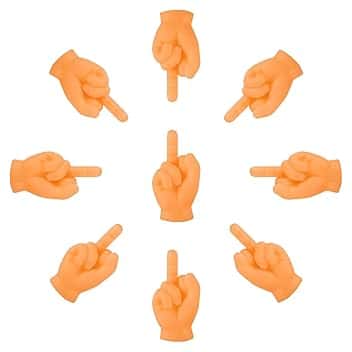 10 pezzi Mani del dito medio in gomma, divertente design realistico, burattini divertenti per le dita, burattini divertenti per le mani, regalo per Halloween