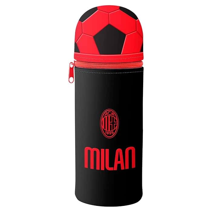 Seven Astuccio scuola AC MILAN per ragazzi in morbido silicone, Bambino, Ragazzo, Calcio, Prodotto ufficiale, Idea regalo