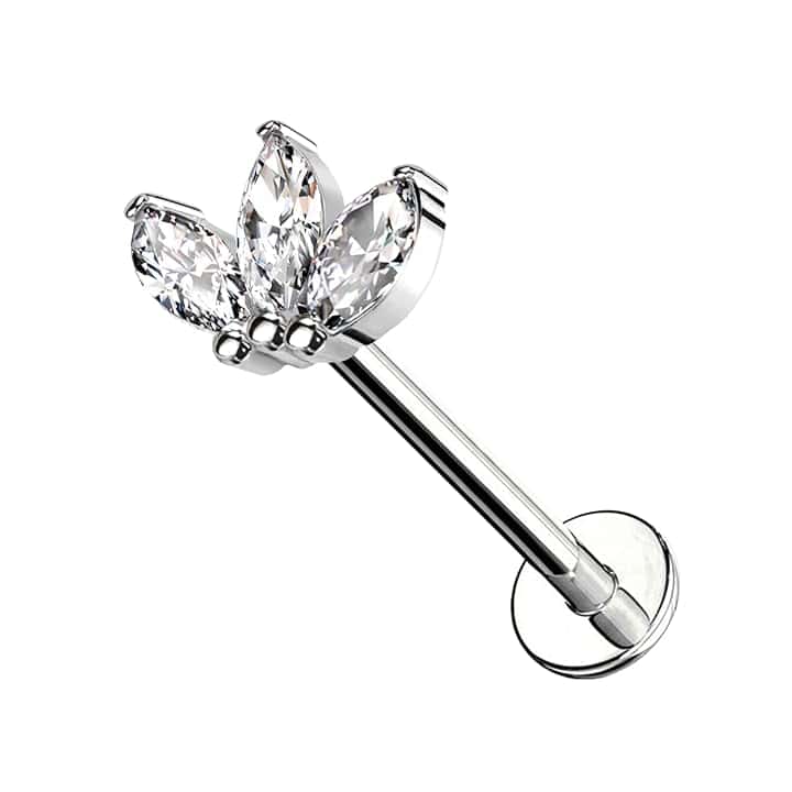 AWAKEN Piercing Labret Acciaio Chirurgico Filettato Internamente Stud Orecchini Borchie Cartilagine Helix Tragus Conch Medusa Daith Piercing a Bottone