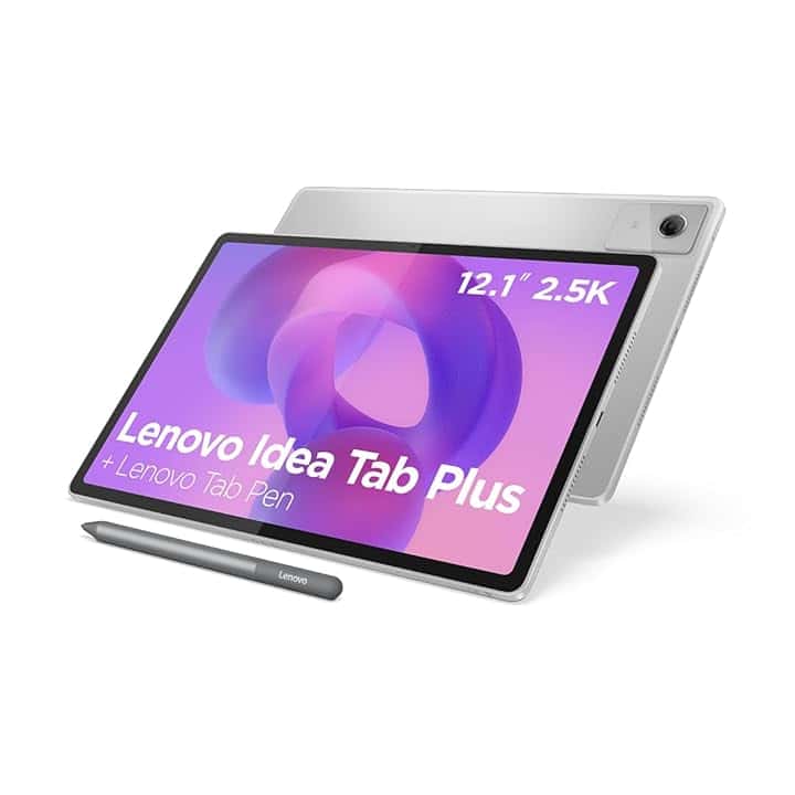 Lenovo Idea Tab Plus, 2.5K da 12.1" 90Hz, Processore Mediatek Dimenity 6400, RAM 8GB, Memoria 256GB, WiFi 5, Tablet Android 15, Lenovo Tab Pen inclusa - Cloud Grey