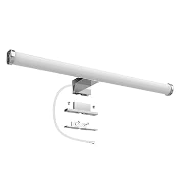 Aourow Lampada da Specchio a LED 40cm 10W 1200lm,Luce Specchio Bagno Super Luminosa Bianca Neutra 4000K,Impermeabile IP44,Applique Specchio Bagno No Strobo 230V,Classe II(Senza Interruttore)