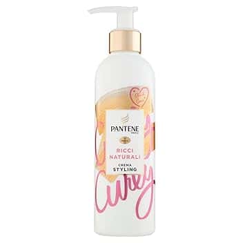Pantene Pro-V Crema Styling+ Termoprotettore Ricci Naturali, Senza Risciacquo, Nutriente, Con Olio Di Cocco, Per Controllo Del Crespo E Ricci Morbidi E Idratati, 235ml
